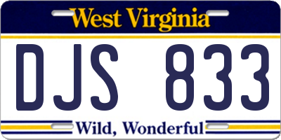 WV license plate DJS833