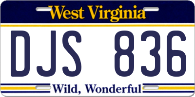 WV license plate DJS836