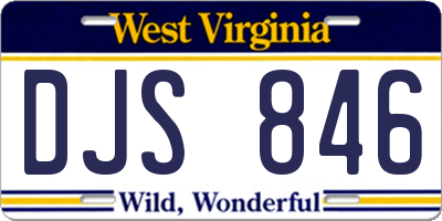 WV license plate DJS846