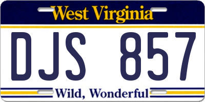 WV license plate DJS857