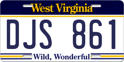 WV license plate DJS861
