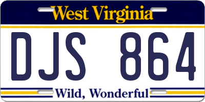 WV license plate DJS864