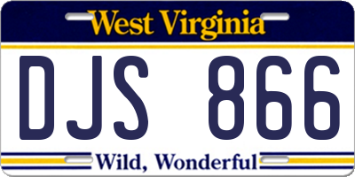 WV license plate DJS866