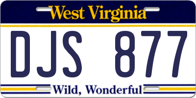 WV license plate DJS877
