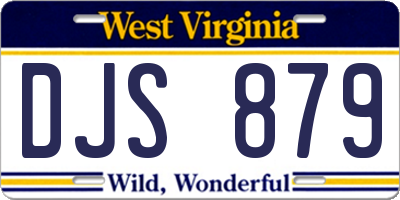 WV license plate DJS879
