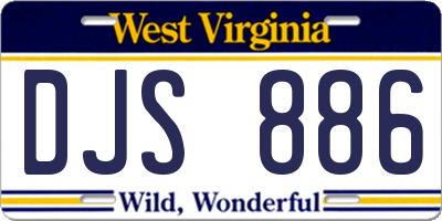 WV license plate DJS886