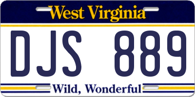 WV license plate DJS889