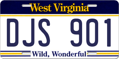 WV license plate DJS901