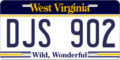WV license plate DJS902