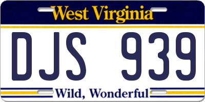 WV license plate DJS939