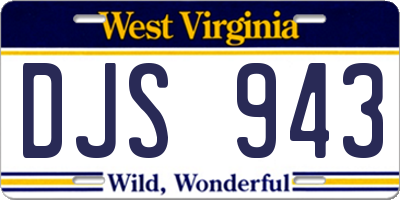 WV license plate DJS943