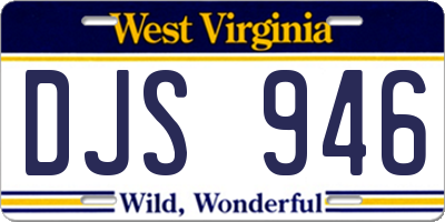 WV license plate DJS946