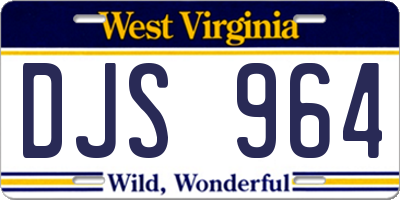 WV license plate DJS964