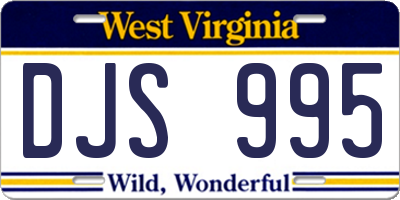 WV license plate DJS995
