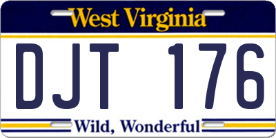 WV license plate DJT176