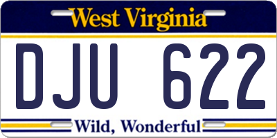 WV license plate DJU622