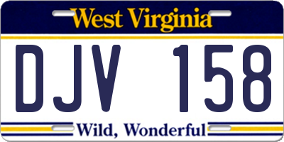 WV license plate DJV158