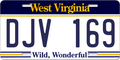 WV license plate DJV169