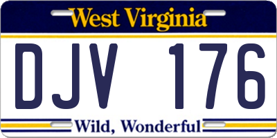 WV license plate DJV176