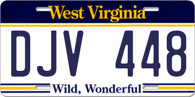 WV license plate DJV448