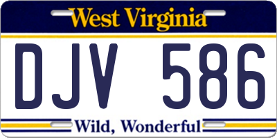 WV license plate DJV586
