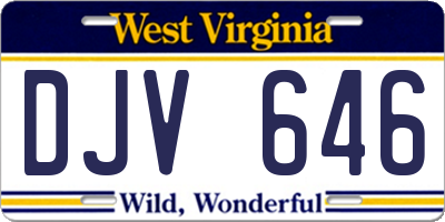WV license plate DJV646