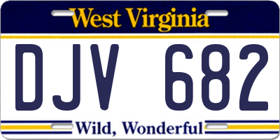 WV license plate DJV682