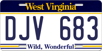 WV license plate DJV683