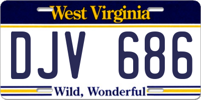 WV license plate DJV686