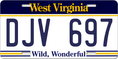 WV license plate DJV697