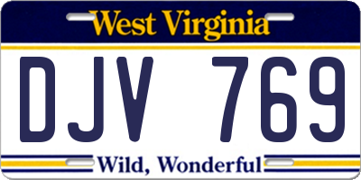 WV license plate DJV769