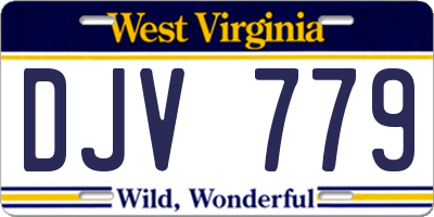 WV license plate DJV779