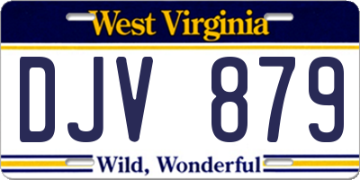 WV license plate DJV879