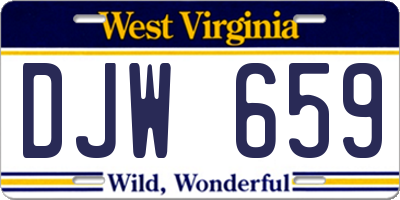 WV license plate DJW659