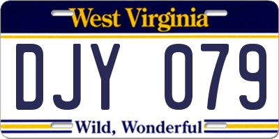 WV license plate DJY079