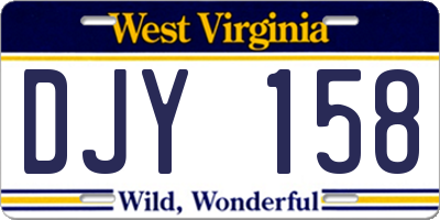 WV license plate DJY158