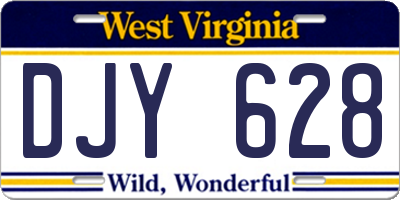 WV license plate DJY628