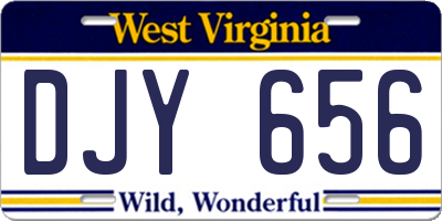 WV license plate DJY656