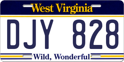 WV license plate DJY828