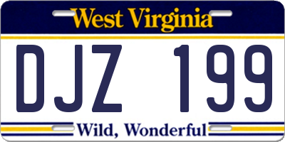 WV license plate DJZ199