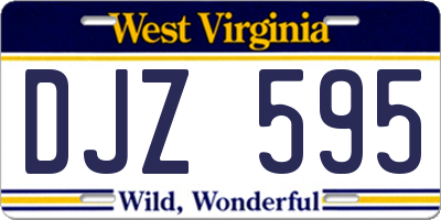 WV license plate DJZ595