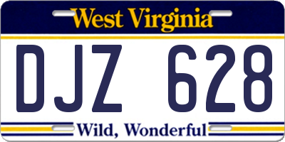 WV license plate DJZ628