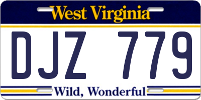 WV license plate DJZ779