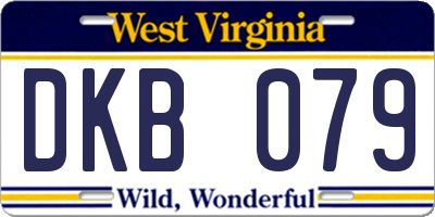 WV license plate DKB079