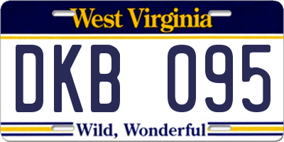 WV license plate DKB095