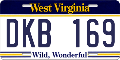 WV license plate DKB169