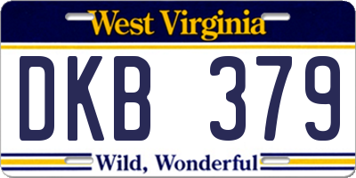 WV license plate DKB379