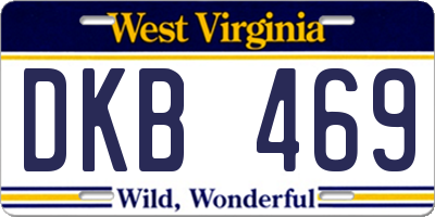 WV license plate DKB469