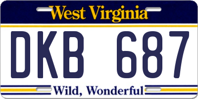 WV license plate DKB687