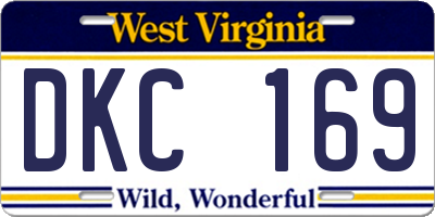 WV license plate DKC169